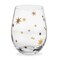 Starlight Gold Stemless Wine Glass 18oz Hand Wash Only Perfect for Christmas Bar Drinkware 3.5in x 3.5in x 5in